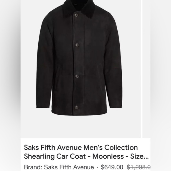 Saks Fifth Avenue Collection Men’s Coat - Picture 1 of 6